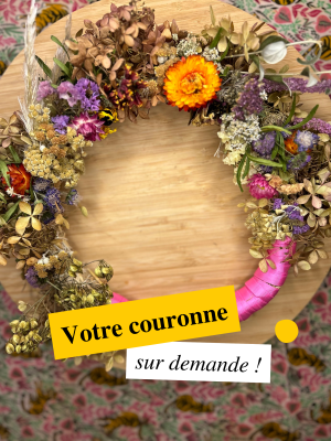 Votre couronne de fleurs séchées naturelles
